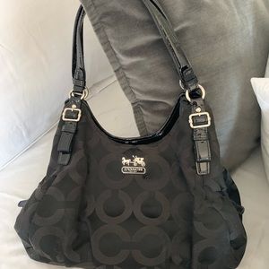 Coach Madison Maggie Op Art Signature Shoulder Bag